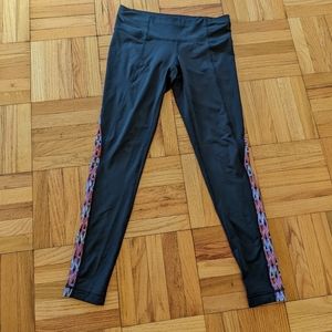 Athleta black with pattern leggings tights XSP EUC